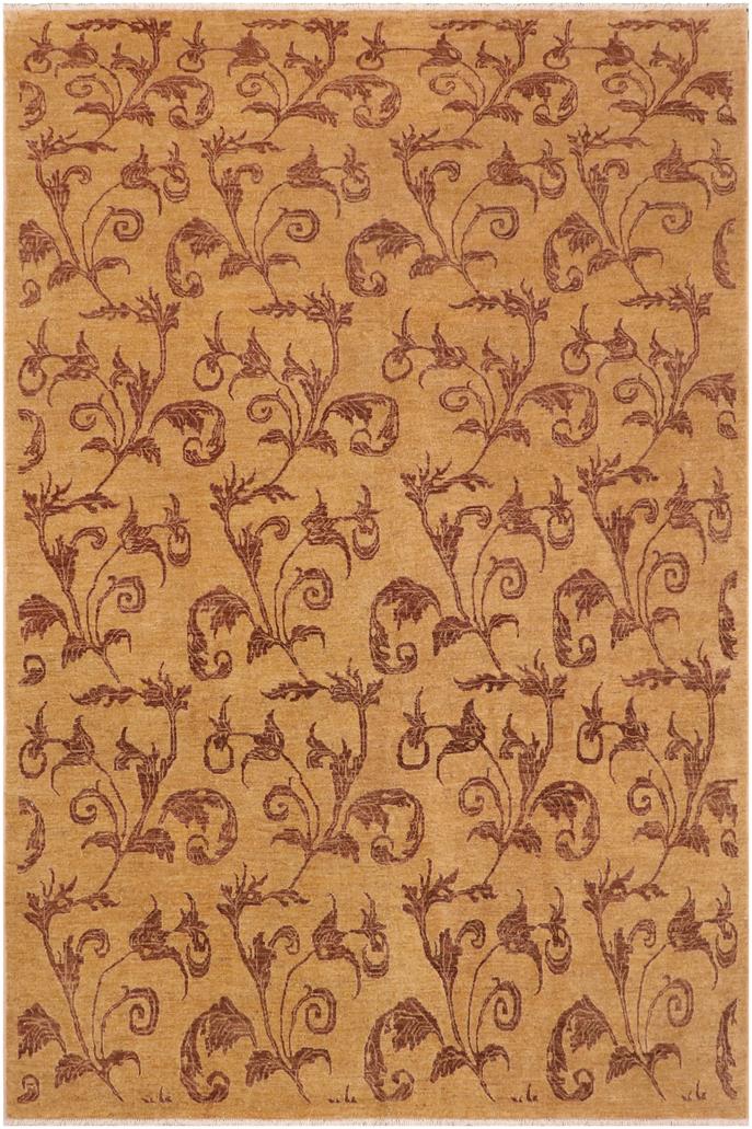 handmade Transitional Kafkaz Tan Brown Hand Knotted RECTANGLE 100% WOOL area rug 9 x 13