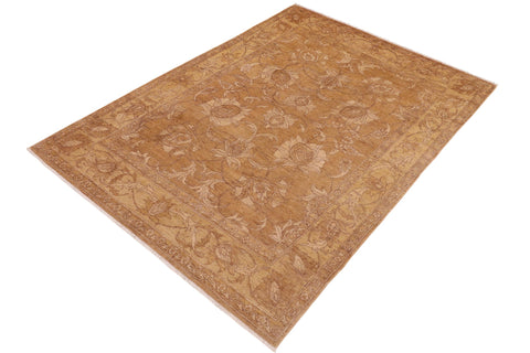 handmade Traditional Kafkaz Brown Tan Hand Knotted RECTANGLE 100% WOOL area rug 9x12