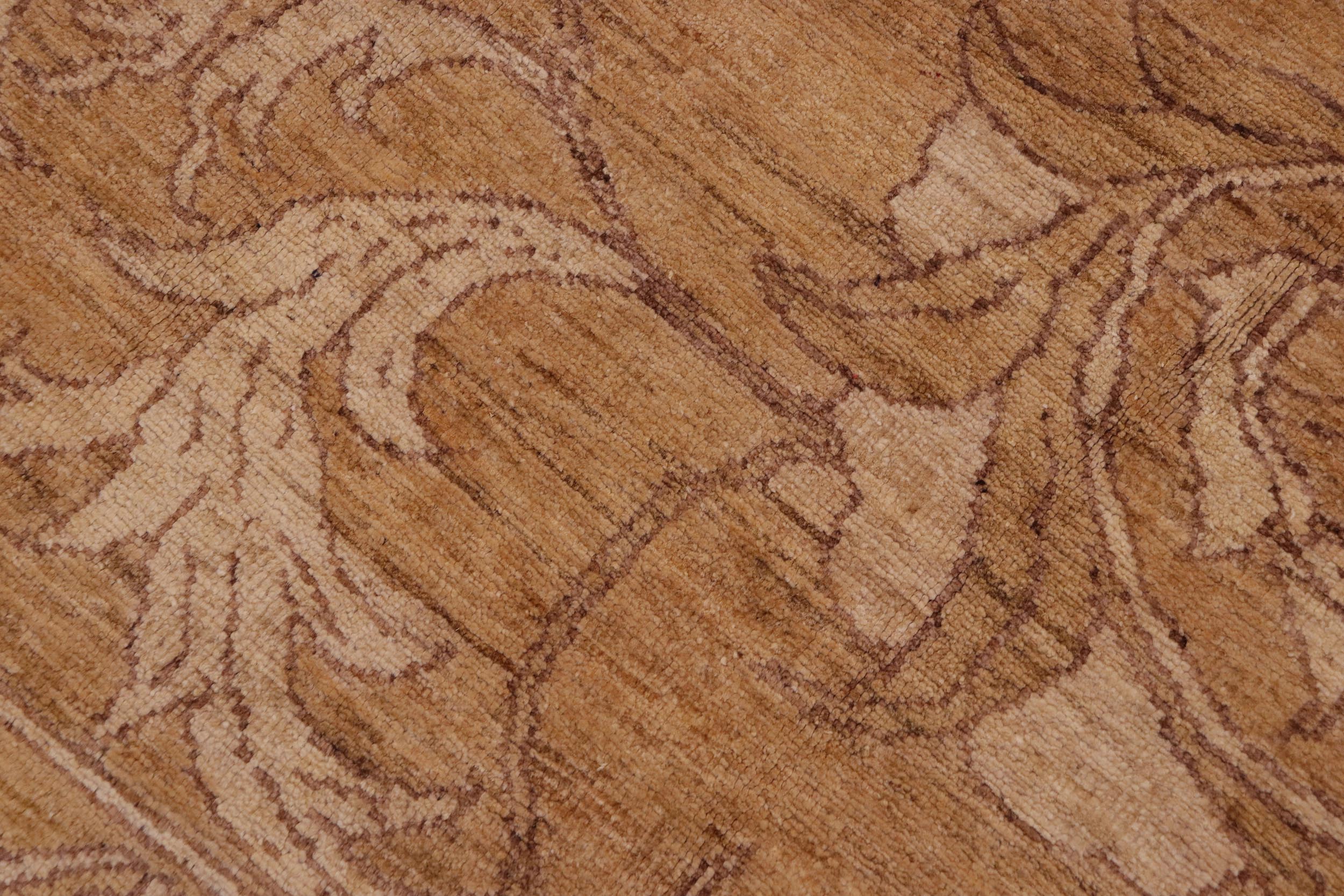 handmade Traditional Kafkaz Brown Tan Hand Knotted RECTANGLE 100% WOOL area rug 9x12