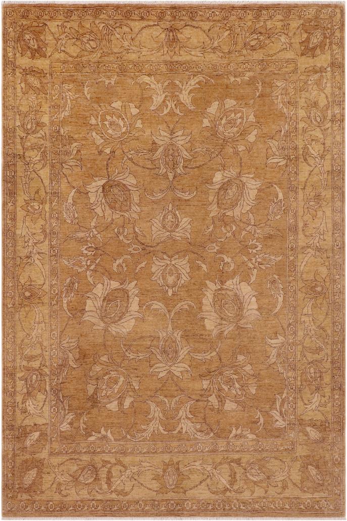 handmade Traditional Kafkaz Brown Tan Hand Knotted RECTANGLE 100% WOOL area rug 9X12
