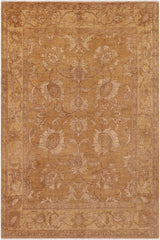 handmade Traditional Kafkaz Brown Tan Hand Knotted RECTANGLE 100% WOOL area rug 9X12