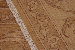 handmade Traditional Kafkaz Brown Tan Hand Knotted RECTANGLE 100% WOOL area rug 9X12