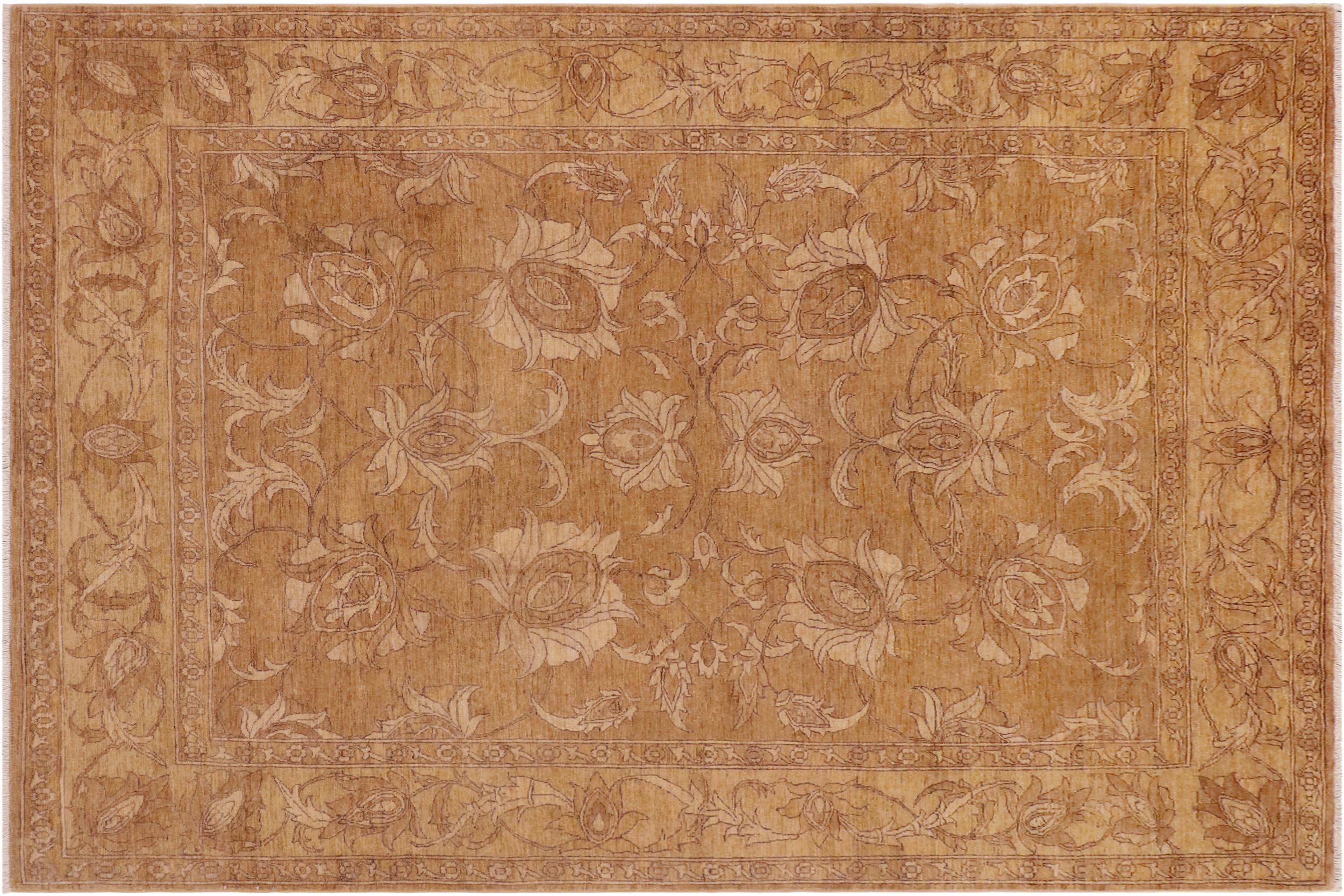 handmade Traditional Kafkaz Brown Tan Hand Knotted RECTANGLE 100% WOOL area rug 9x12