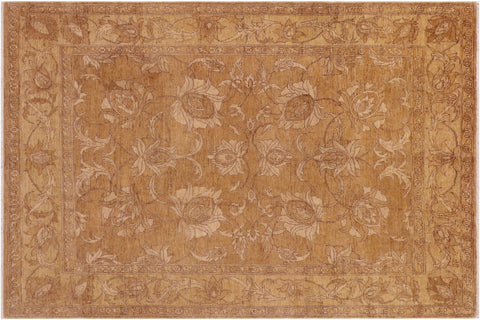handmade Traditional Kafkaz Brown Tan Hand Knotted RECTANGLE 100% WOOL area rug 9x12