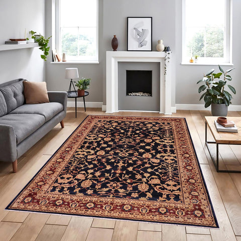 handmade Transitional Kafkaz Drk. Blue Brown Hand Knotted RECTANGLE 100% WOOL area rug 9' x 12'