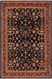 Shabby Chic Ziegler Brittany Dark Blue/Brown Wool Rug - 9'0'' x 11'10''