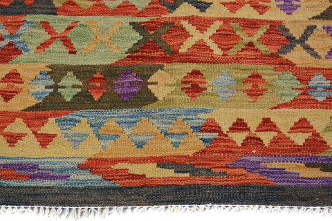 handmade Geometric Kilim Gray Rust Hand-Woven RECTANGLE 100% WOOL area rug 7 x 10