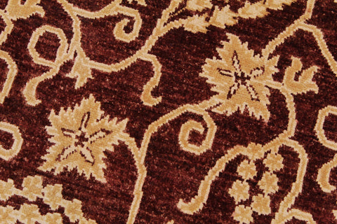 handmade Modern Kafkaz Red Gold Hand Knotted RECTANGLE 100% WOOL area rug 9' x 12'