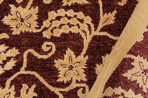 handmade Modern Kafkaz Red Gold Hand Knotted RECTANGLE 100% WOOL area rug 9' x 12'