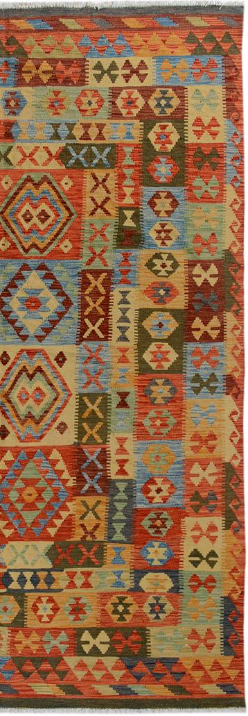 Flat Weave Kilim Antique Navaho Vintage handmade Geometric Kilim Gray Rust Hand-Woven Rectangle 100% Wool Area Rug 7x10 