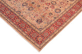 Vintage Tabriz Kristen Tan/Red Wool Rug - 8'1'' x 10'1''