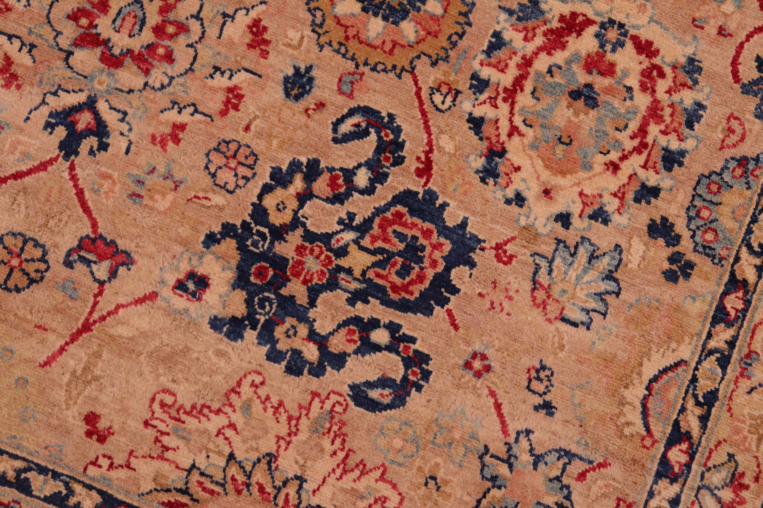 handmade Transitional Tabriz Tan Red Hand Knotted RECTANGLE 100% WOOL area rug 8x10