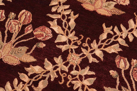 Antique Vanessa Aubergine/Beige Wool Rug - 8'3''X10'2''