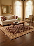 Antique Vegetable Dyed Vanessa Aubergine/Beige Wool Rug - 8'3'' x 10'2''