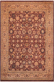 Semi-Antique Tabriz Junie Aubergine/Tan Wool Rug - 8'0'' x 10'2''