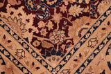 Semi-Antique Tabriz Junie Aubergine/Tan Wool Rug - 8'0'' x 10'2''