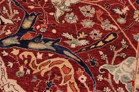 handmade Traditional Kafkaz Rust Rust Hand Knotted RECTANGLE 100% WOOL area rug 8X10