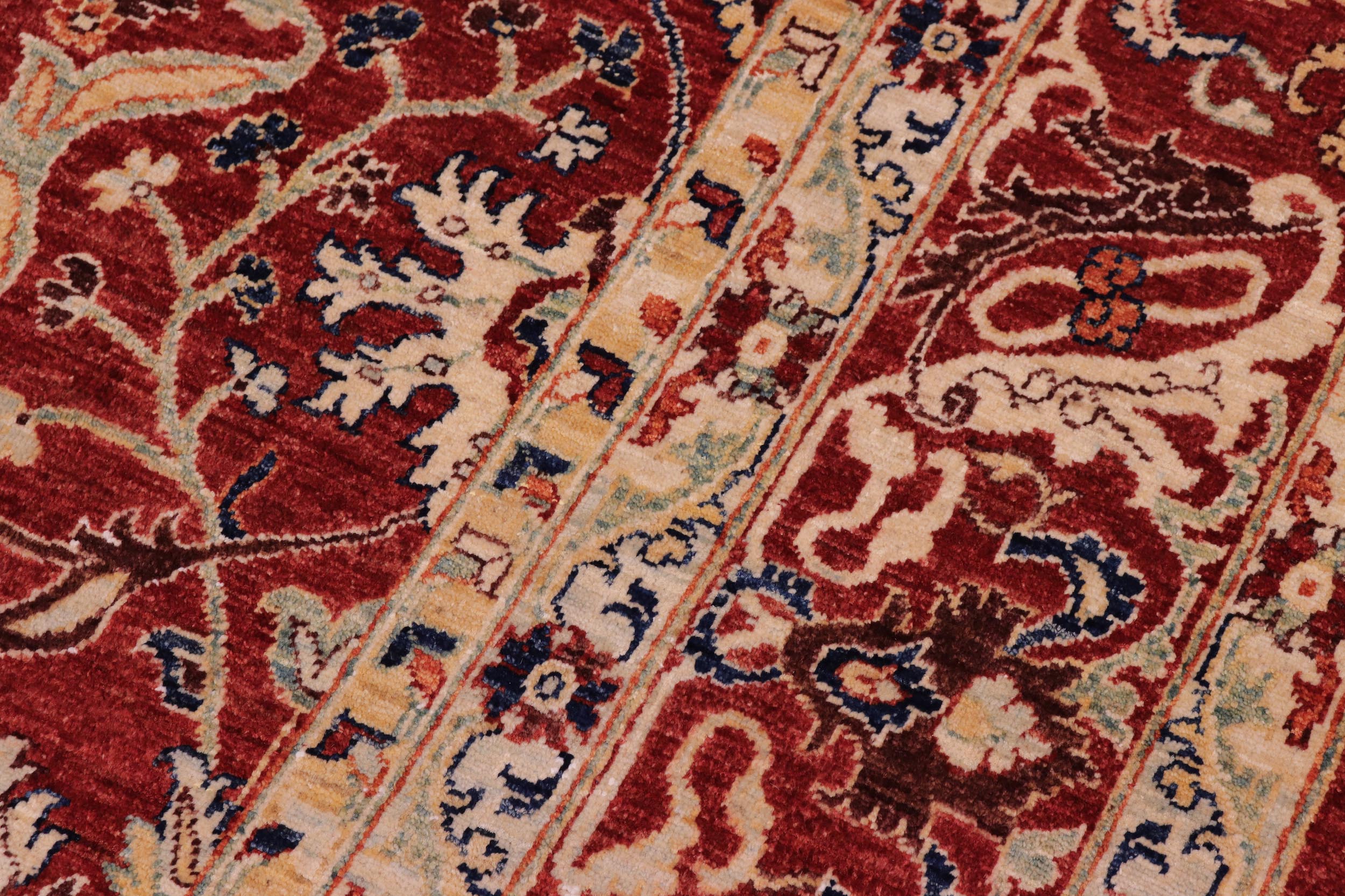 handmade Traditional Kafkaz Rust Rust Hand Knotted RECTANGLE 100% WOOL area rug 8x10