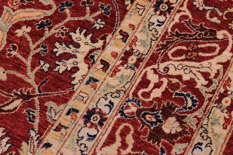 handmade Traditional Kafkaz Rust Rust Hand Knotted RECTANGLE 100% WOOL area rug 8X10