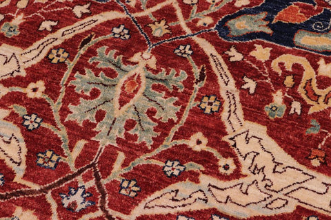 handmade Traditional Kafkaz Rust Rust Hand Knotted RECTANGLE 100% WOOL area rug 8X10