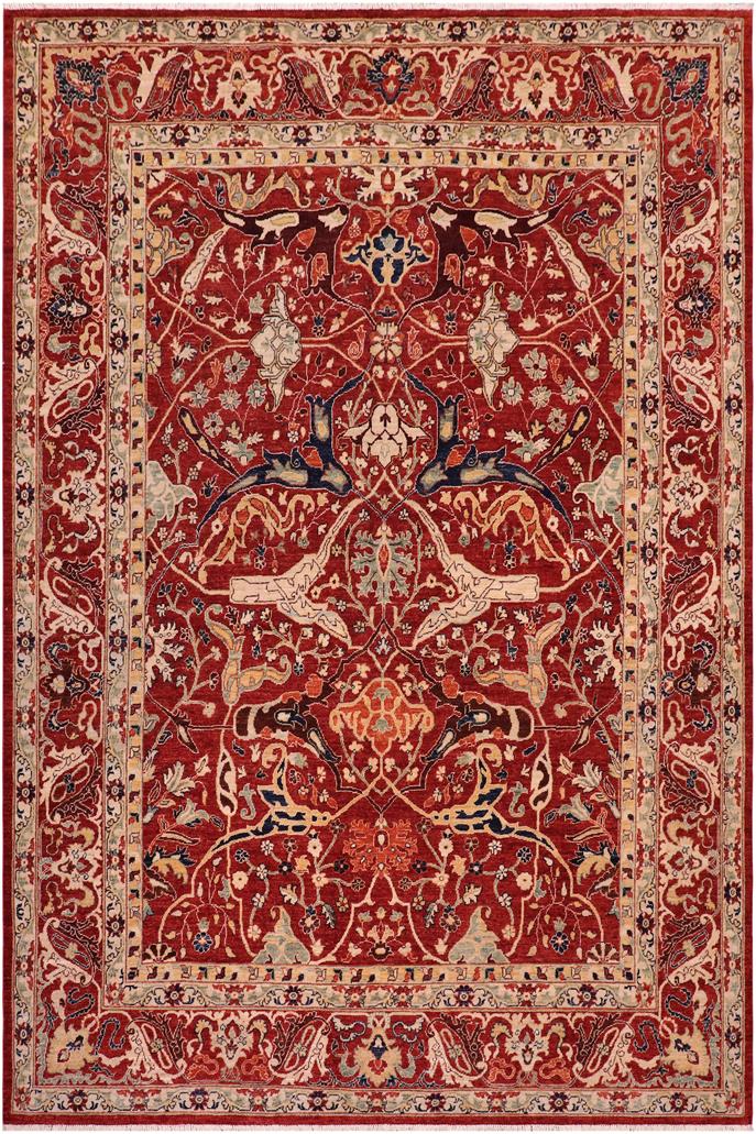 handmade Traditional Kafkaz Rust Rust Hand Knotted RECTANGLE 100% WOOL area rug 8X10