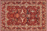 Oriental Ziegler Bryon Rust/Rust Hand-Knotted Wool Rug - 8'0'' x 9'7''