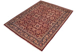 Vintage Agra Tabriz Alma Aubergine/Blue Wool Rug - 8'3'' x 9'9''