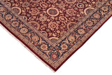 Vintage Agra Tabriz Alma Aubergine/Blue Wool Rug - 8'3'' x 9'9''