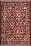 Vintage Agra Tabriz Alma Aubergine/Blue Wool Rug - 8'3'' x 9'9''