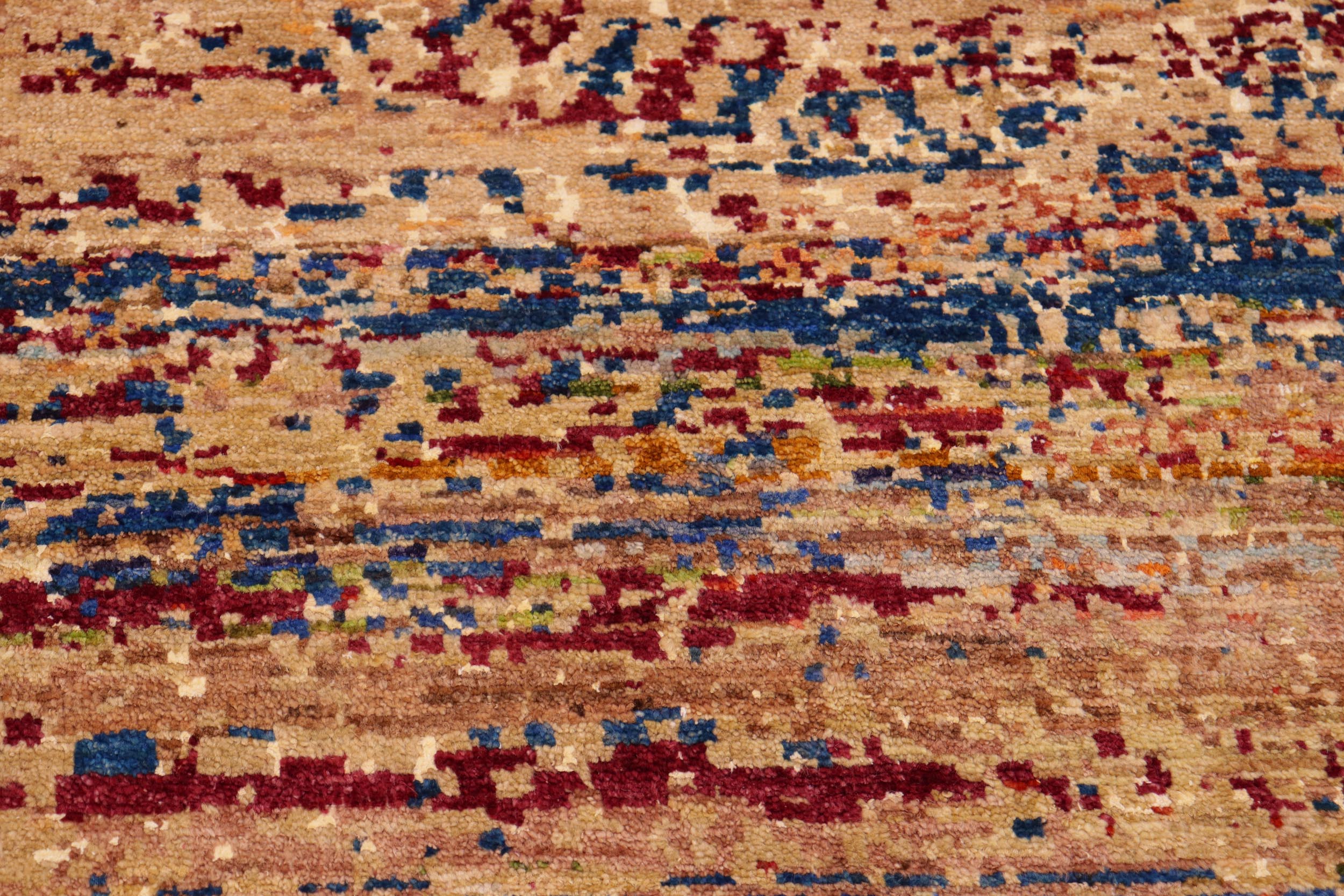 handmade Modern Modern Blue Red Hand Knotted RECTANGLE 100% WOOL area rug 8' x 10'