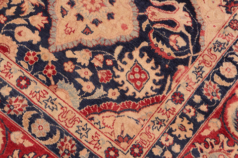 handmade Traditional Kirman Blue Red Hand Knotted RECTANGLE 100% WOOL area rug 8 x 10
