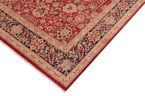 handmade Transitional Mahal Red Blue Hand Knotted RECTANGLE 100% WOOL area rug 8 x 10
