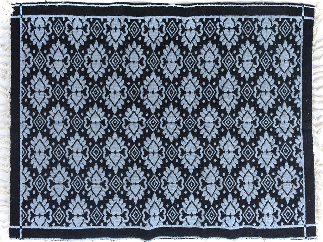 handmade Transitional Double Side Black Blue Hand-Woven RECTANGLE 100% WOOL area rug 4x6