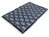 handmade Transitional Double Side Black Blue Hand-Woven RECTANGLE 100% WOOL area rug 4x6