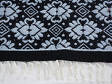 handmade Transitional Double Side Black Blue Hand-Woven RECTANGLE 100% WOOL area rug 4x6