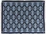 handmade Transitional Double Side Black Blue Hand-Woven RECTANGLE 100% WOOL area rug 4x6