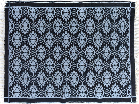 handmade Transitional Double Side Black Blue Hand-Woven RECTANGLE 100% WOOL area rug 4x6