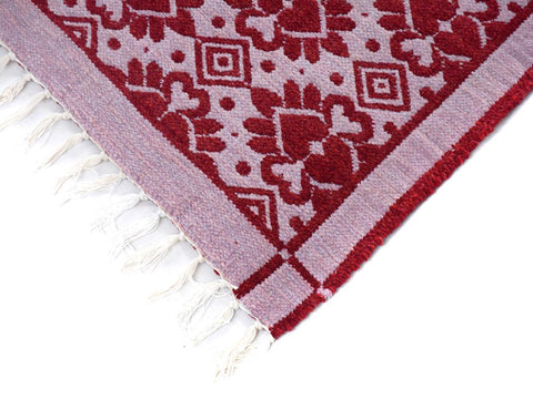 handmade Transitional Double Side Pink Pink Hand-Woven RECTANGLE 100% WOOL area rug 4x6