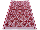 handmade Transitional Double Side Pink Pink Hand-Woven RECTANGLE 100% WOOL area rug 4x6