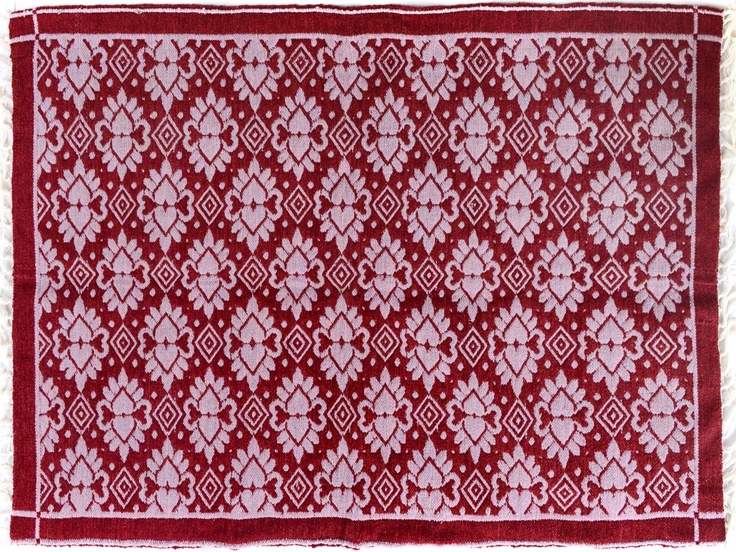 handmade Transitional Double Side Pink Pink Hand-Woven RECTANGLE 100% WOOL area rug 4x6