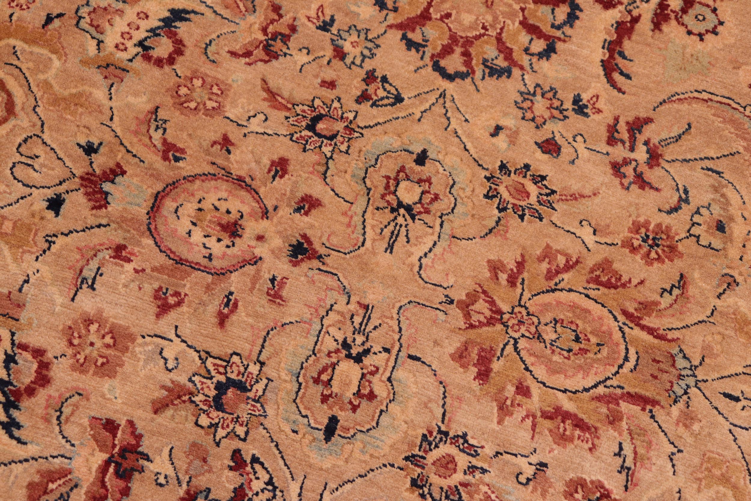 handmade Transitional Agra Tan Tan Hand Knotted RECTANGLE 100% WOOL area rug 8 x 10