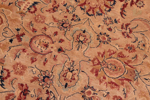 handmade Transitional Agra Tan Tan Hand Knotted RECTANGLE 100% WOOL area rug 8 x 10