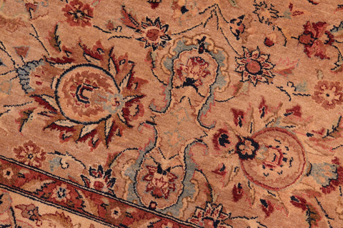 handmade Transitional Agra Tan Tan Hand Knotted RECTANGLE 100% WOOL area rug 8 x 10