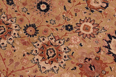 Vintage Persian Tabriz Carla Gold/Rose Wool Rug - 8'0''X9'10''