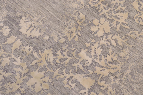 handmade Modern Kafkaz Gray Ivory Hand Knotted RECTANGLE 100% WOOL area rug 8' x 12'