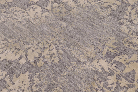 handmade Modern Kafkaz Gray Ivory Hand Knotted RECTANGLE 100% WOOL area rug 8' x 12'