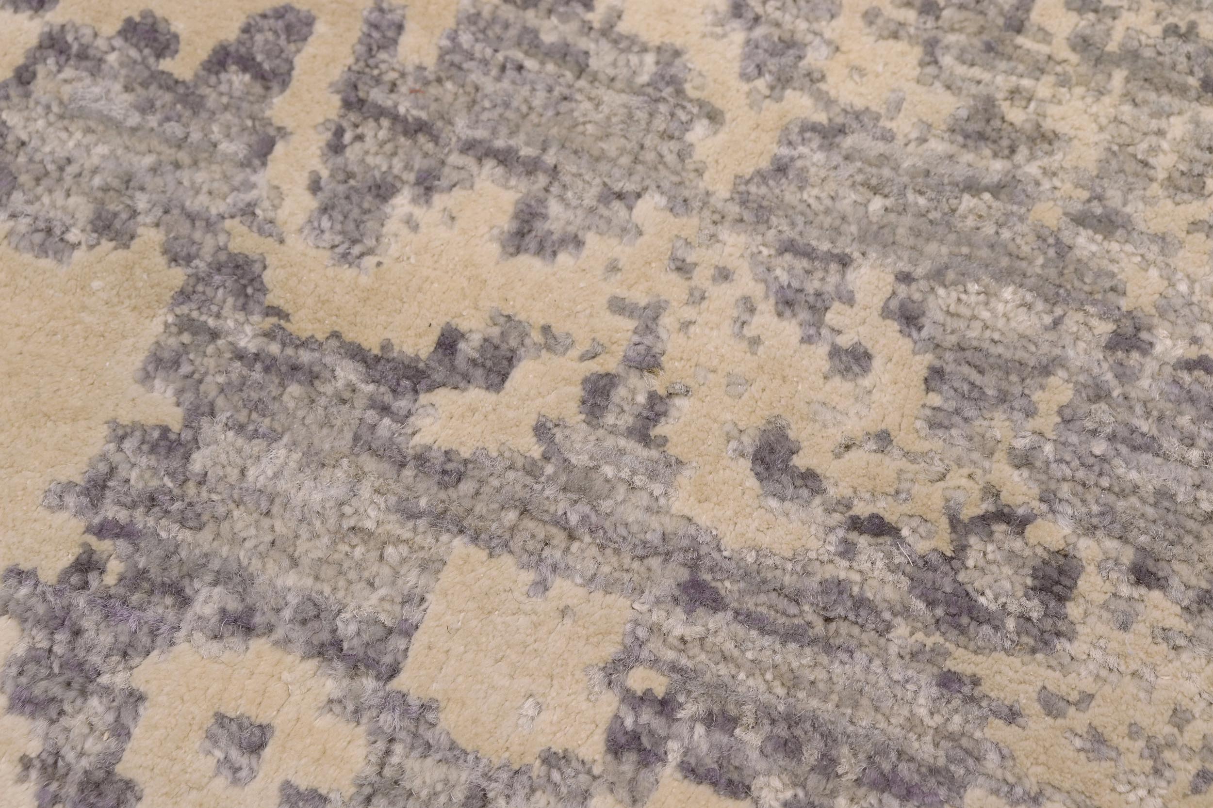 handmade Modern Kafkaz Gray Ivory Hand Knotted RECTANGLE 100% WOOL area rug 8' x 12'