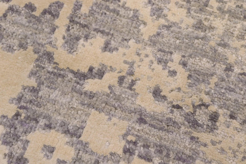 handmade Modern Kafkaz Gray Ivory Hand Knotted RECTANGLE 100% WOOL area rug 8' x 12'