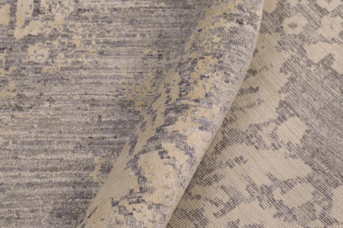 handmade Modern Kafkaz Gray Ivory Hand Knotted RECTANGLE 100% WOOL area rug 8' x 12'