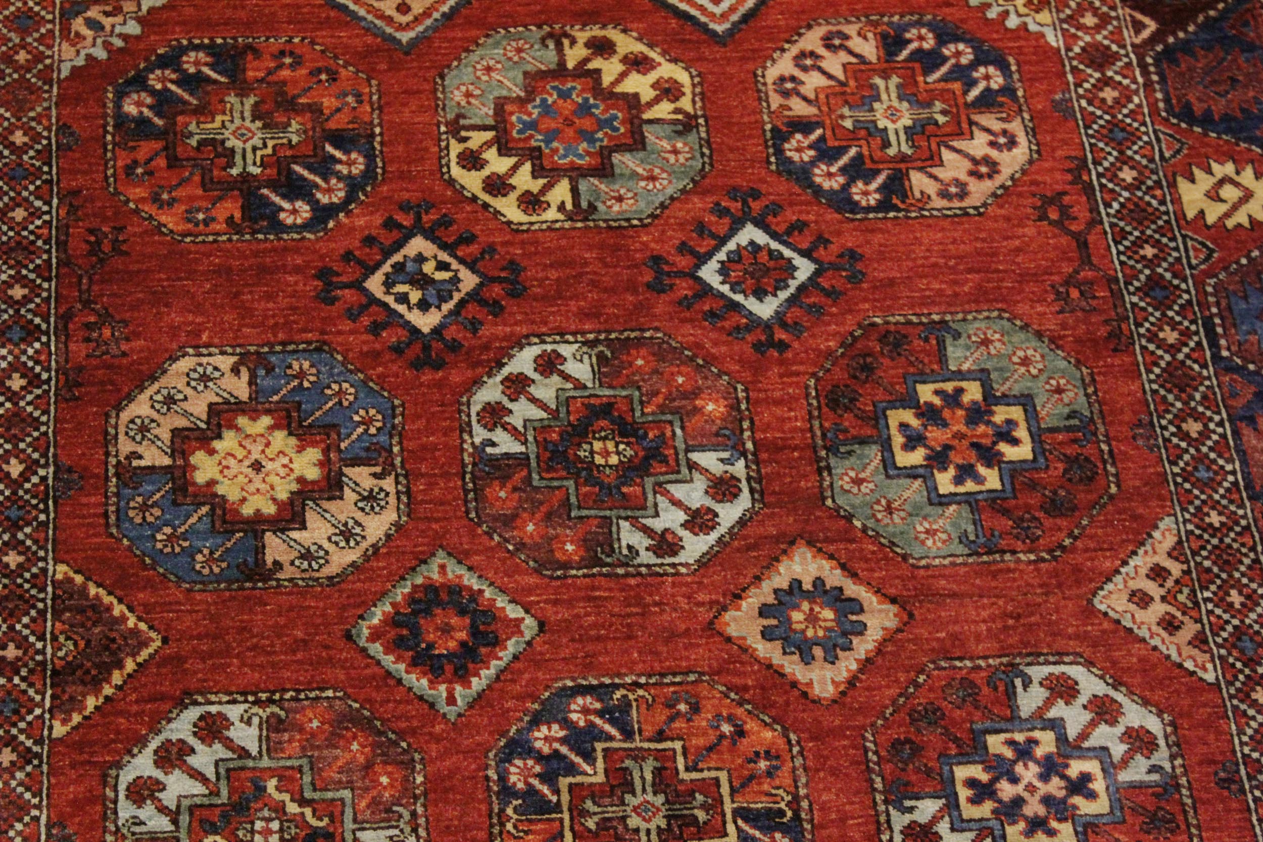 handmade Transitional Kafkaz Rust Rust Hand Knotted RECTANGLE 100% WOOL area rug 5' x 6'